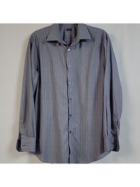 Paul Smith - London Men's Long-Sleeved Button-Down Blue Shirt, Size 16.5/39